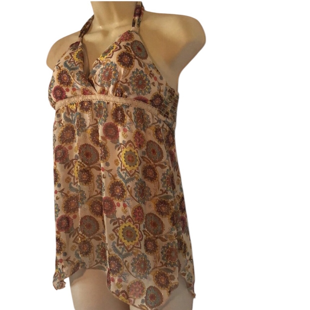 Y2k floral babydoll  fairy core  gypsy feminine blouse top